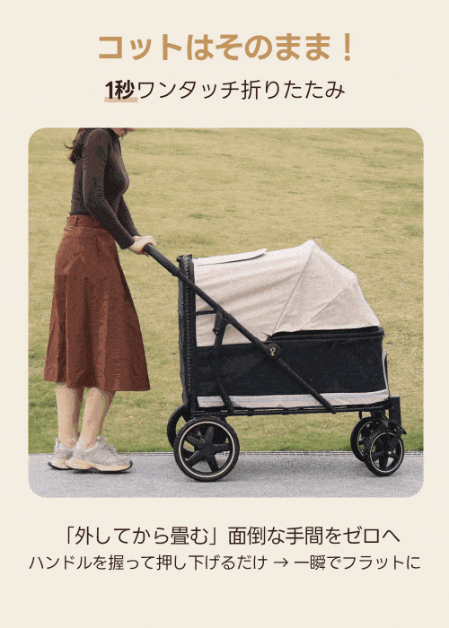 大型犬用ペットカート PETTENA TITAN | 耐荷重55kg・低床設計