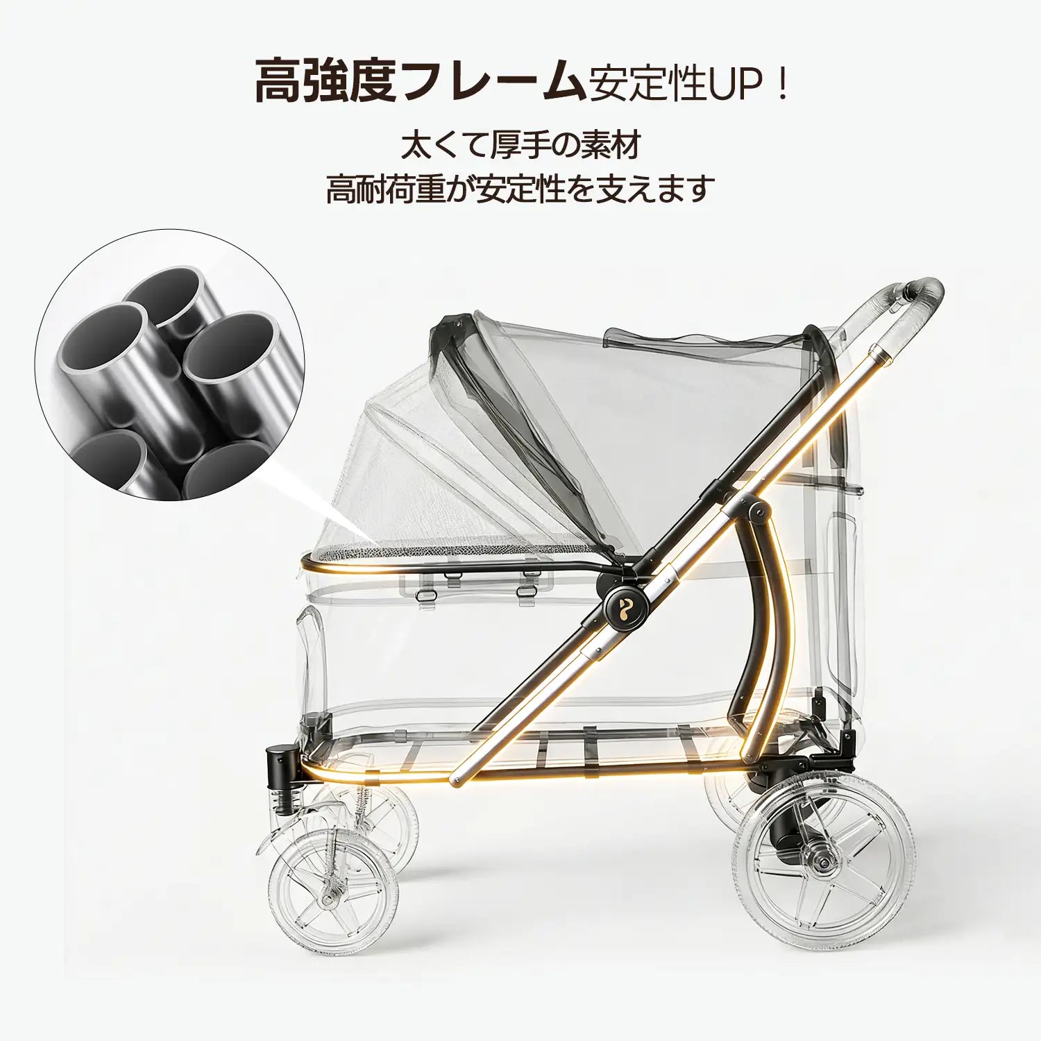 大型犬用ペットカート PETTENA TITAN | 耐荷重55kg・低床設計 大型犬用ペットカート PETTENA TITAN | 耐荷重55kg・低床設計