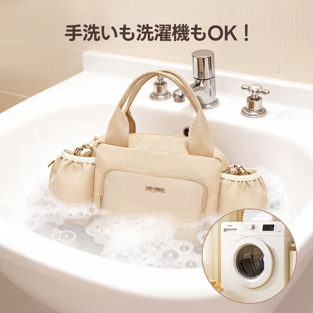 驚きの収納力×洗濯機OK】万能3WAY防水ペットカートバッグ