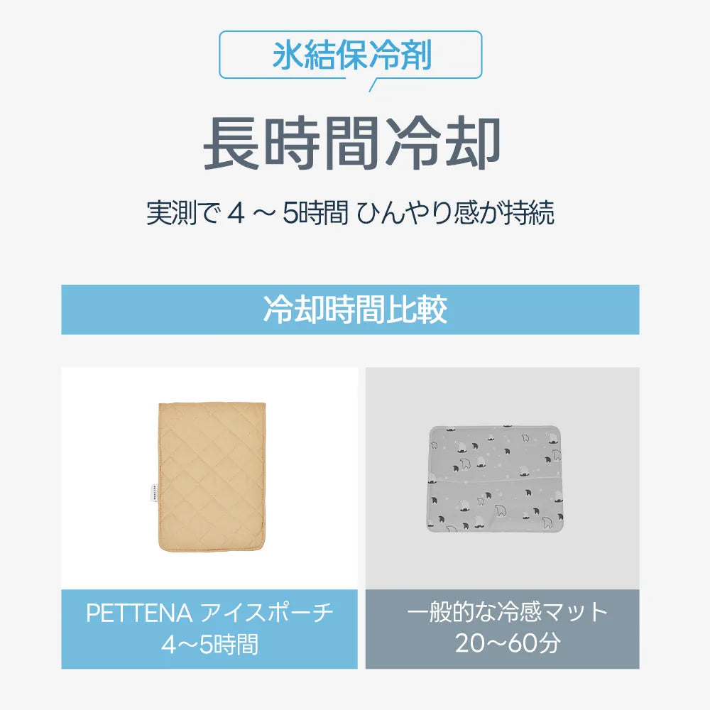 ペットカート アイスポーチ（長時間ひんやり 冷えすぎ防止 丸洗いOK）- PETTENA