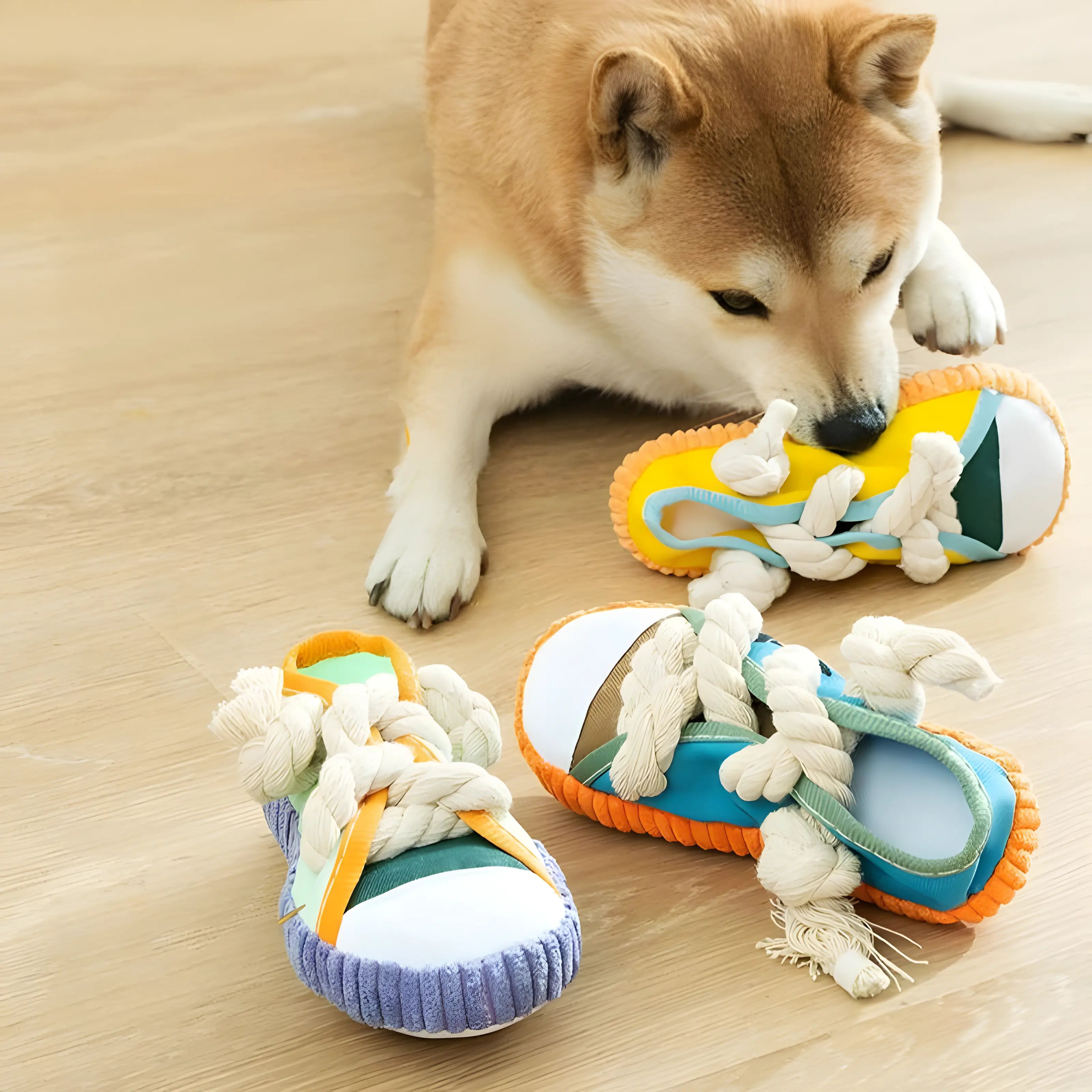 PETTENA Select 発声機能付き犬用靴型おもちゃ