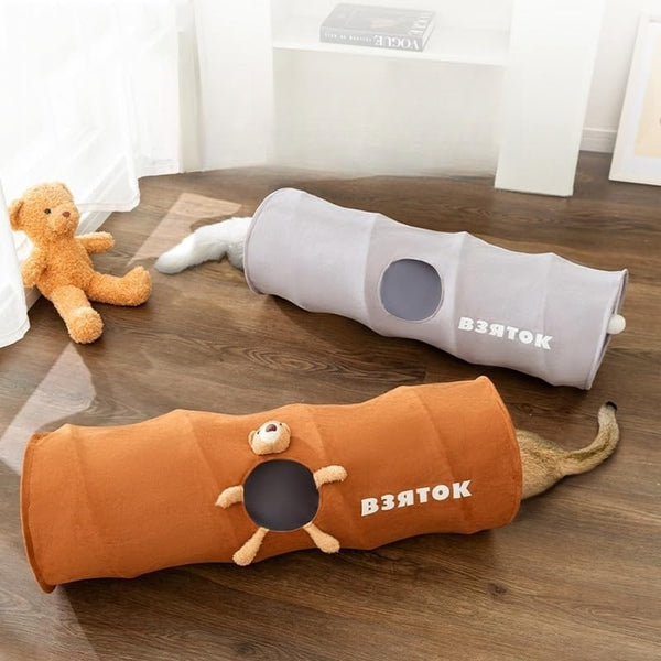 ツルネ まねきねこ ダブルチャンス キャンバスパネル PETTENA Select 折りたたみ猫トンネル