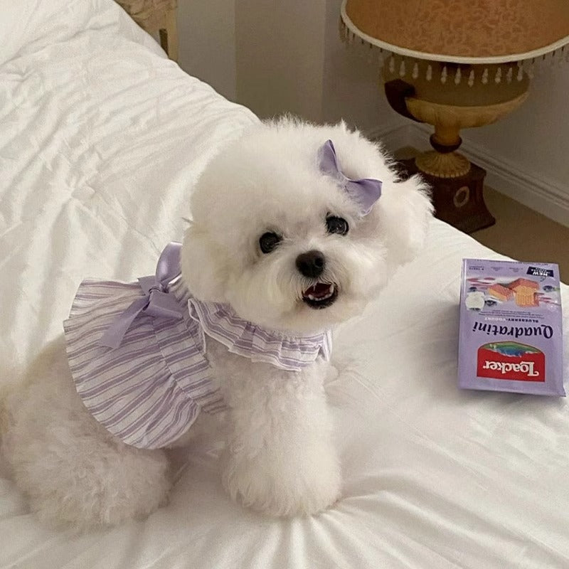 PETTENA Select 犬用 可愛いフリル袖 ワンピース