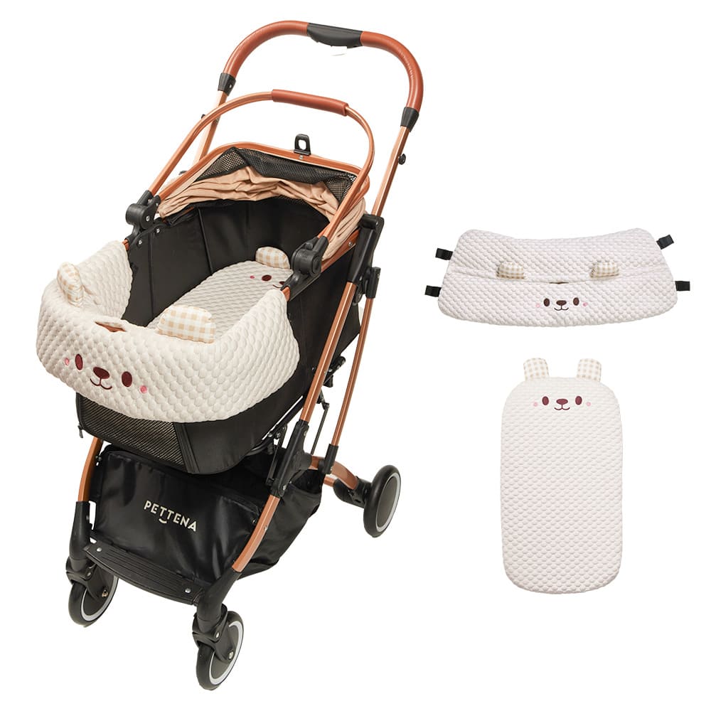 4WAY分離式ペットカート｜車載・散歩に最適な折りたたみ式！中型犬20kg