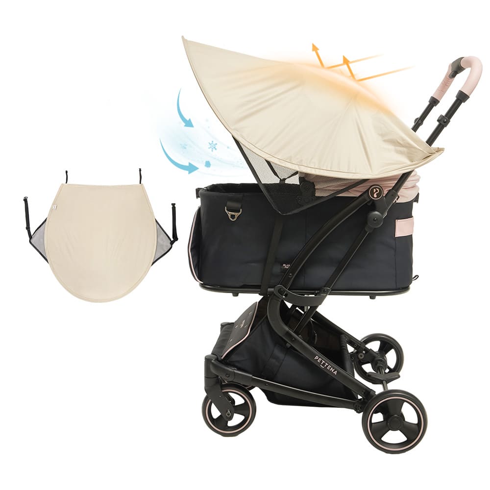 PETTENA MILOU - ワンタッチで全部折りたためる分離型ペットカート