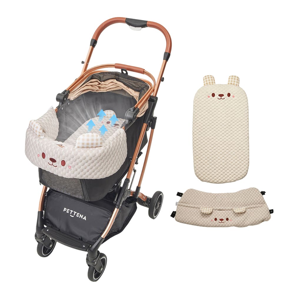 4WAY分離式ペットカート｜車載・散歩に最適な折りたたみ式！中型犬20kg