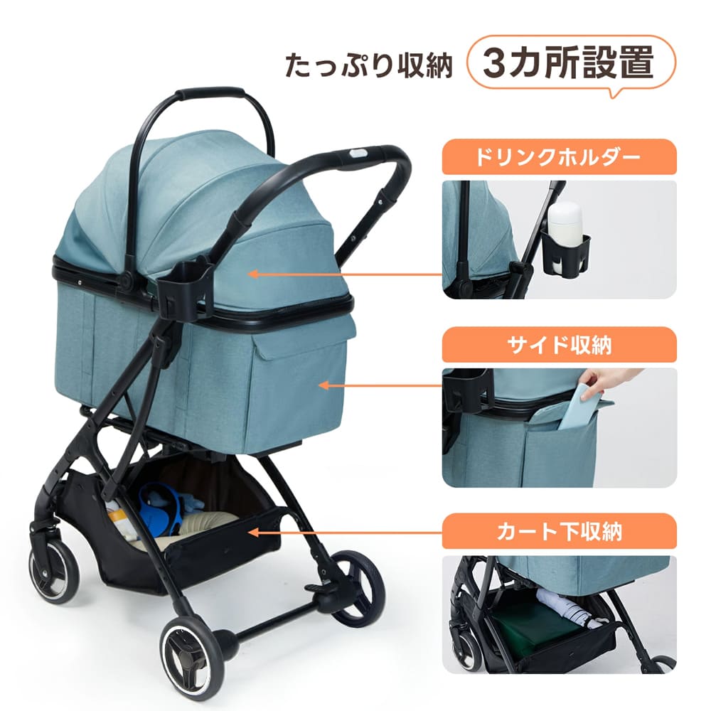 折りたたみ可能分離型ペットカート - PETTENA KNIGHT