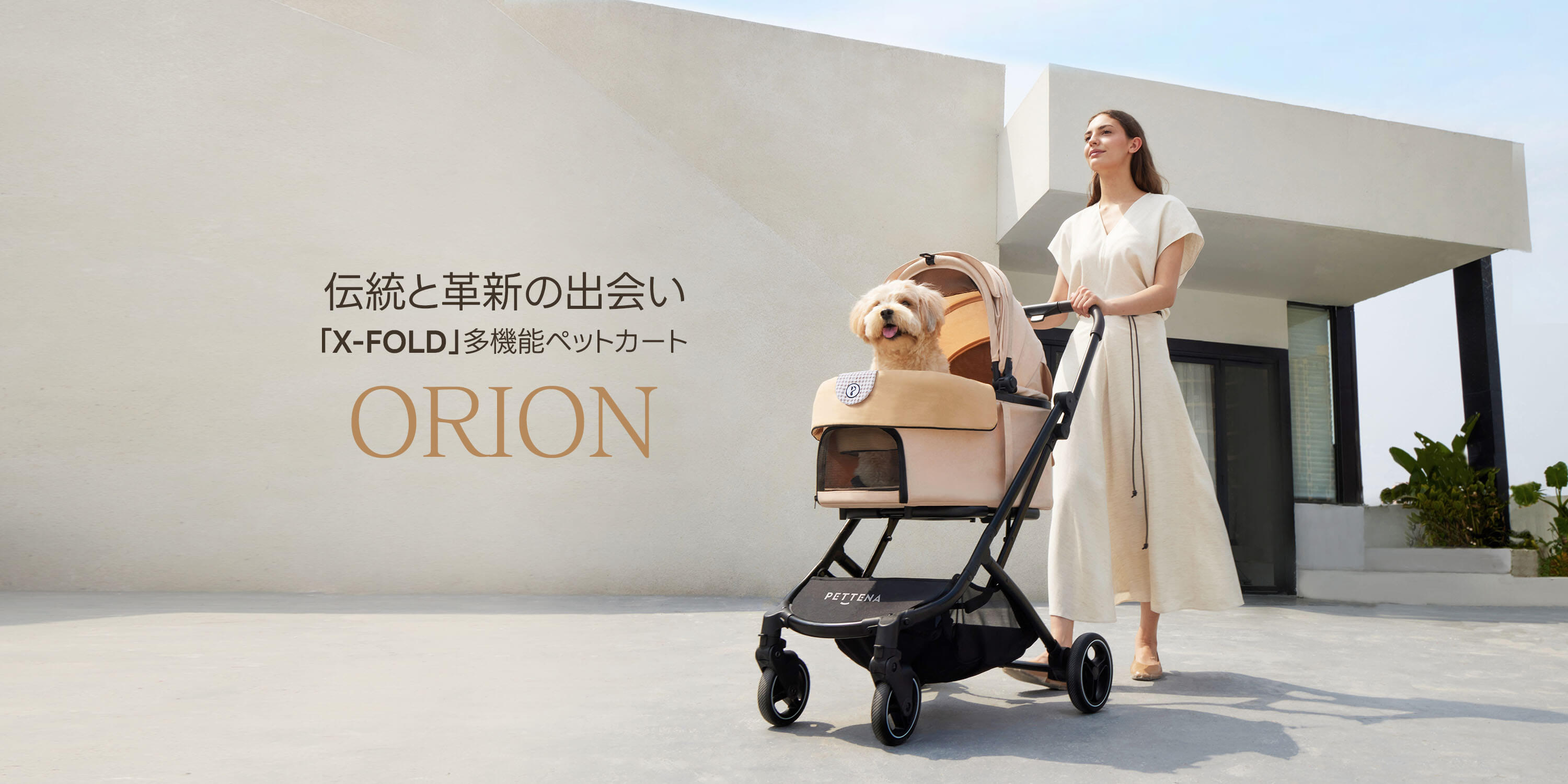 PETTENA ORION ペットカート 3秒で折りたためる分離式ペットカート PETTENA｜中型犬・多頭