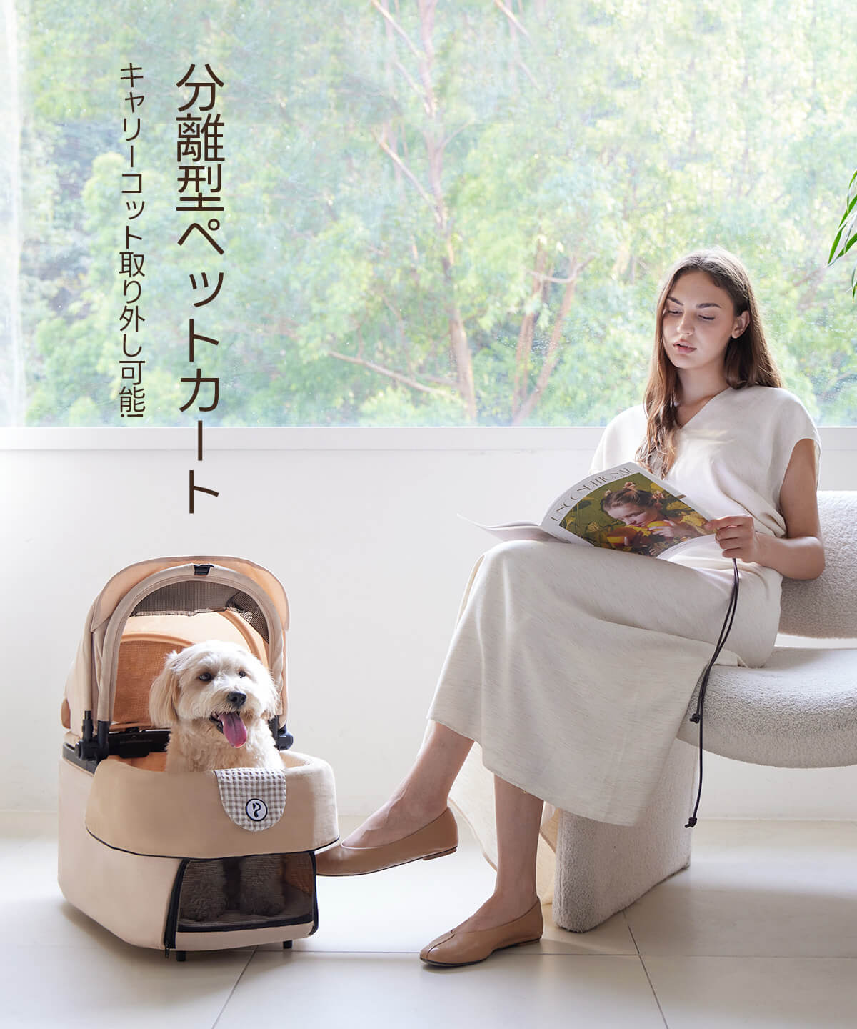 分離型犬のベビーカー