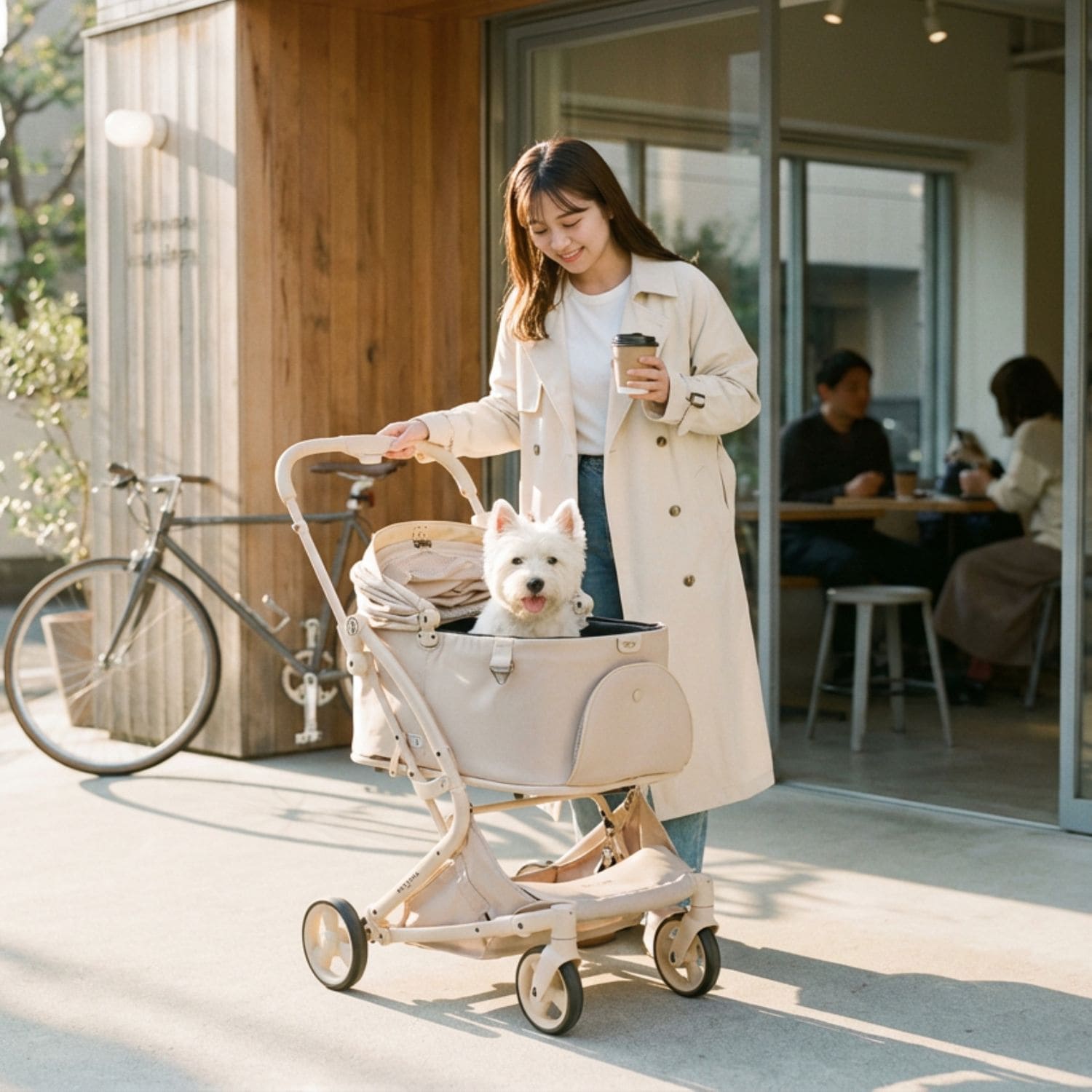 PETTENA MILOU - ワンタッチで全部折りたためる分離型ペットカート