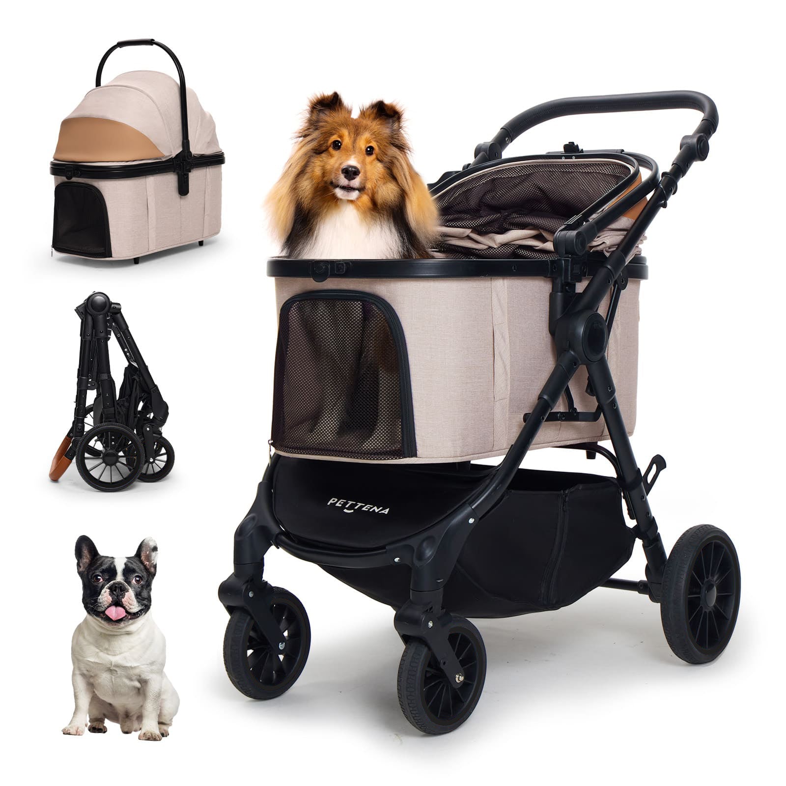 期間限定セール】TERRAペットカート｜中型犬・多頭飼い向け最軽量10kg