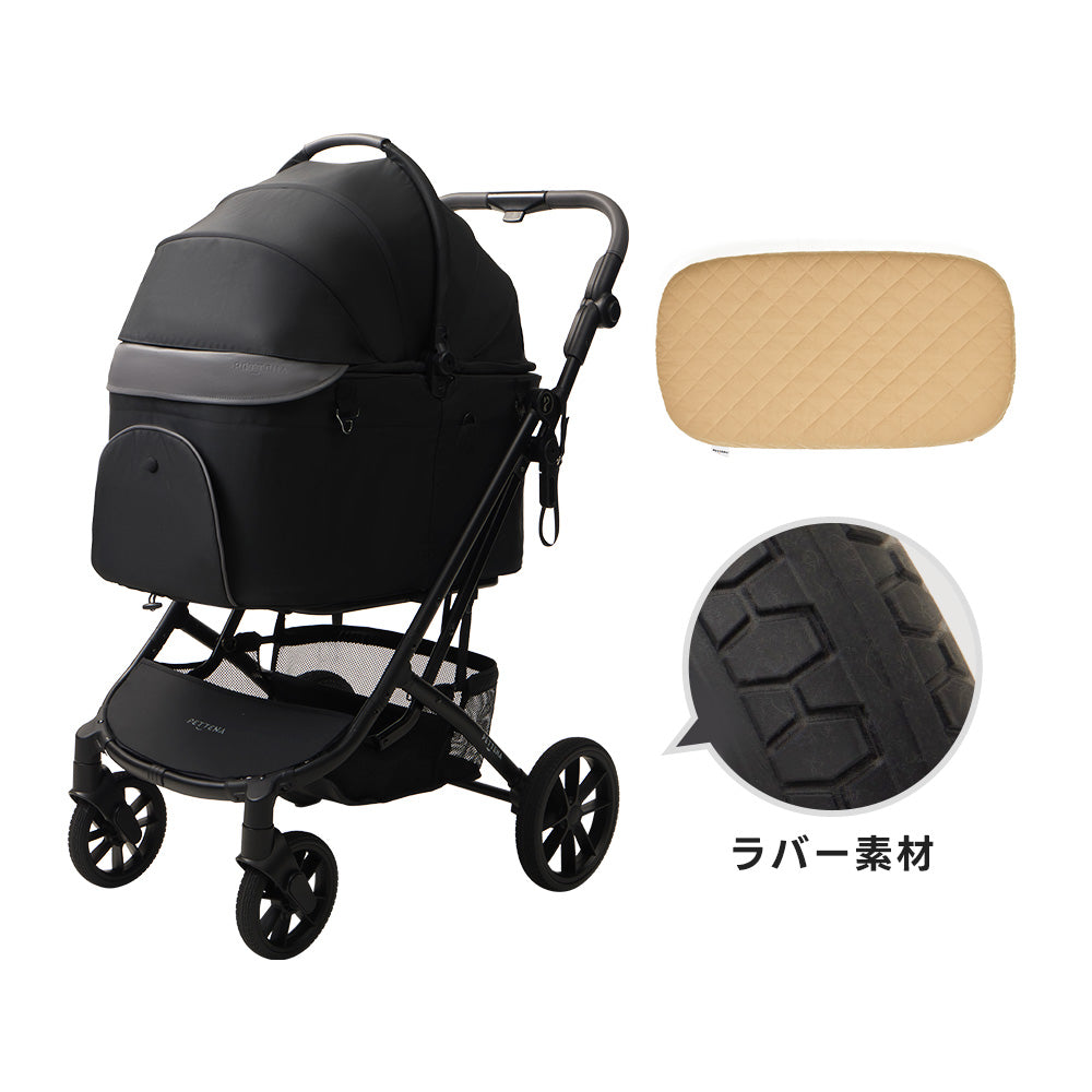 【SNS限定】PETTENA ARGO - 中型犬用ペットカート 「X-FOLD」折りたたみ 耐荷重30kg