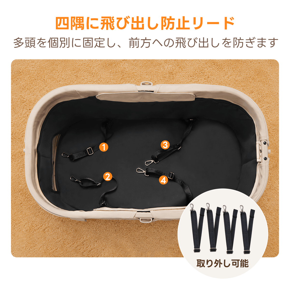 【SNS限定】PETTENA ARGO - 中型犬用ペットカート 「X-FOLD」折りたたみ 耐荷重30kg