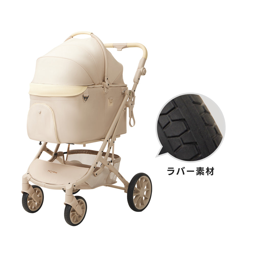 【SNS限定】PETTENA ARGO - 中型犬用ペットカート 「X-FOLD」折りたたみ 耐荷重30kg