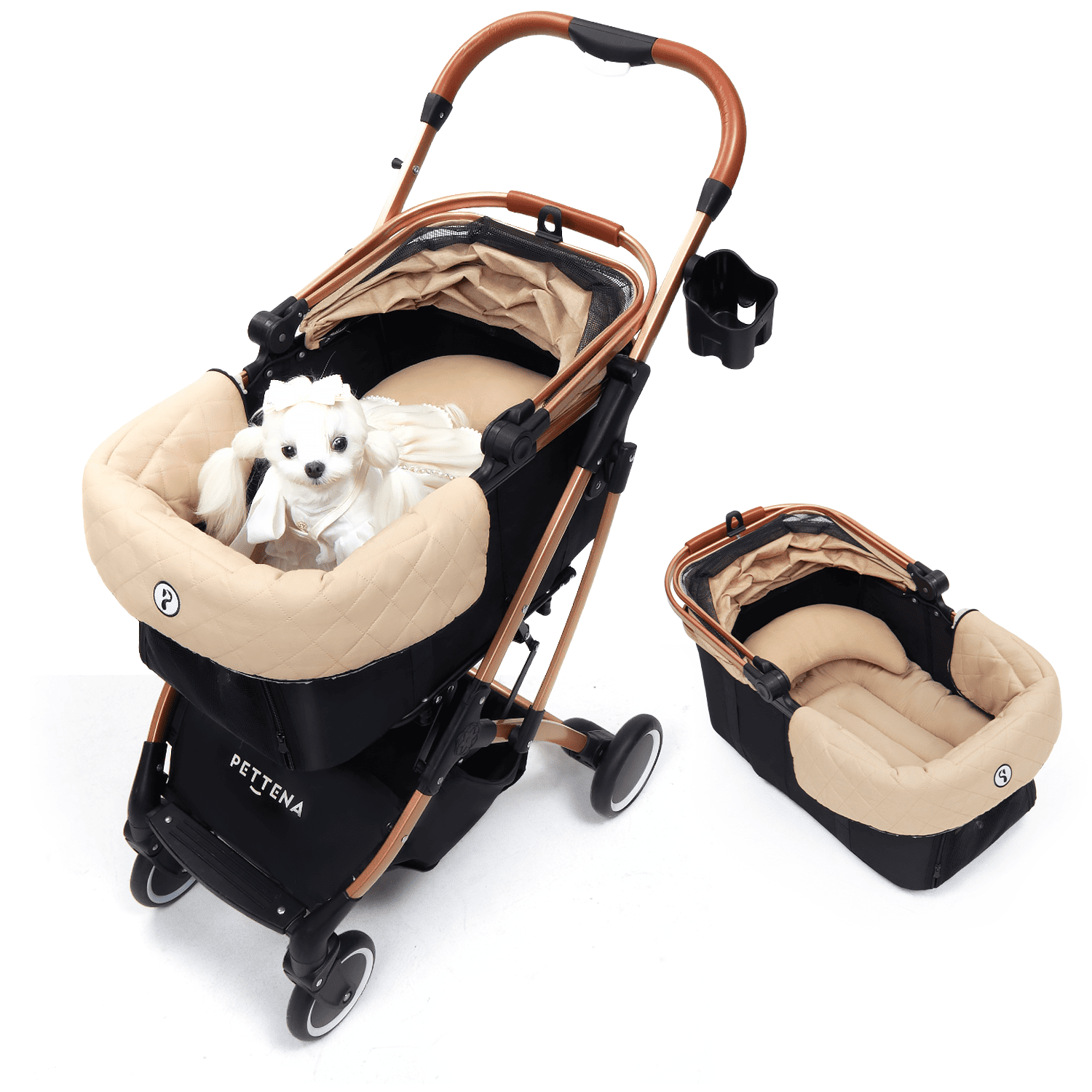 PETTENA ペットカート KNIGHT + ダイヤ柄セット