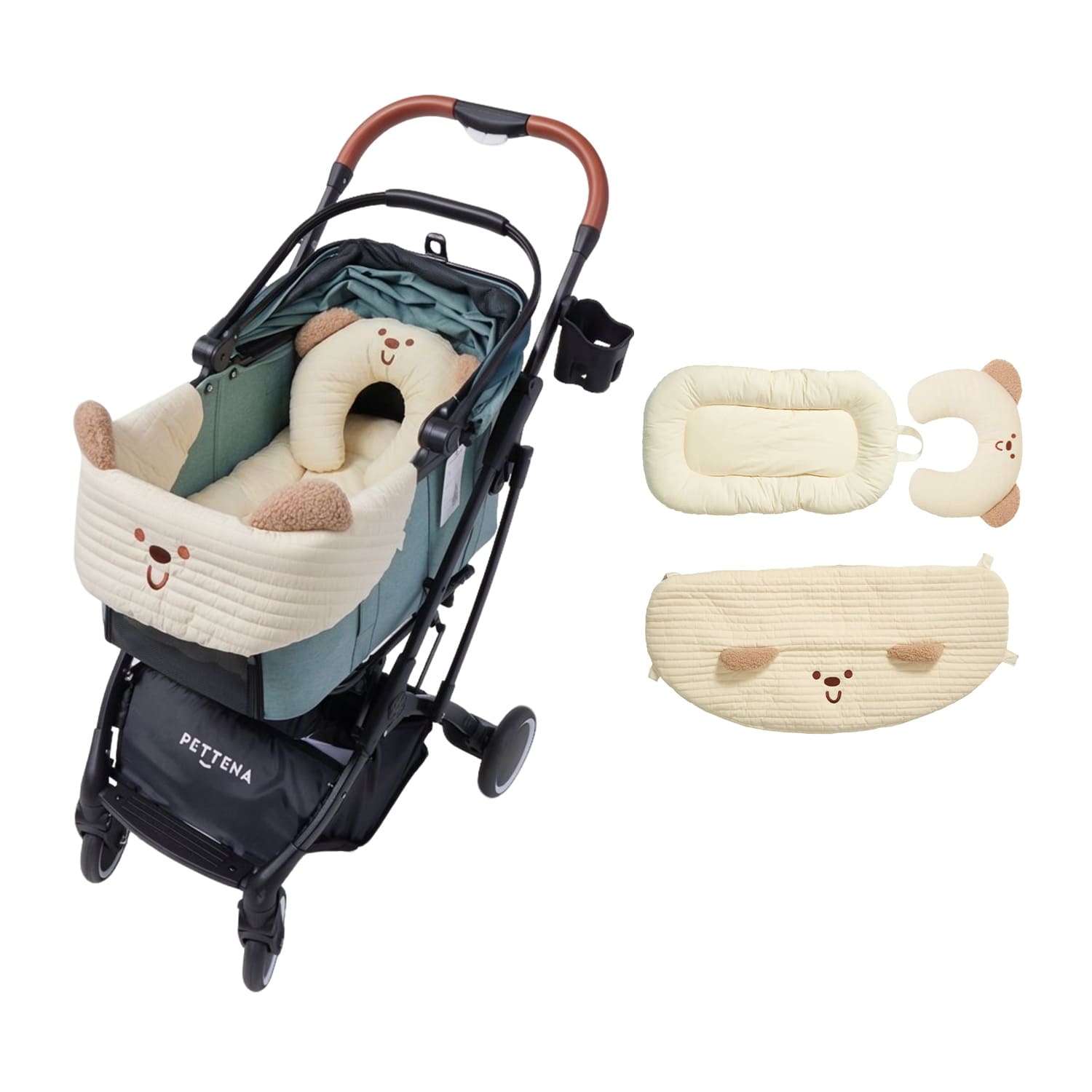 KNIGHTミントブルー＋ベージュベア3点セット