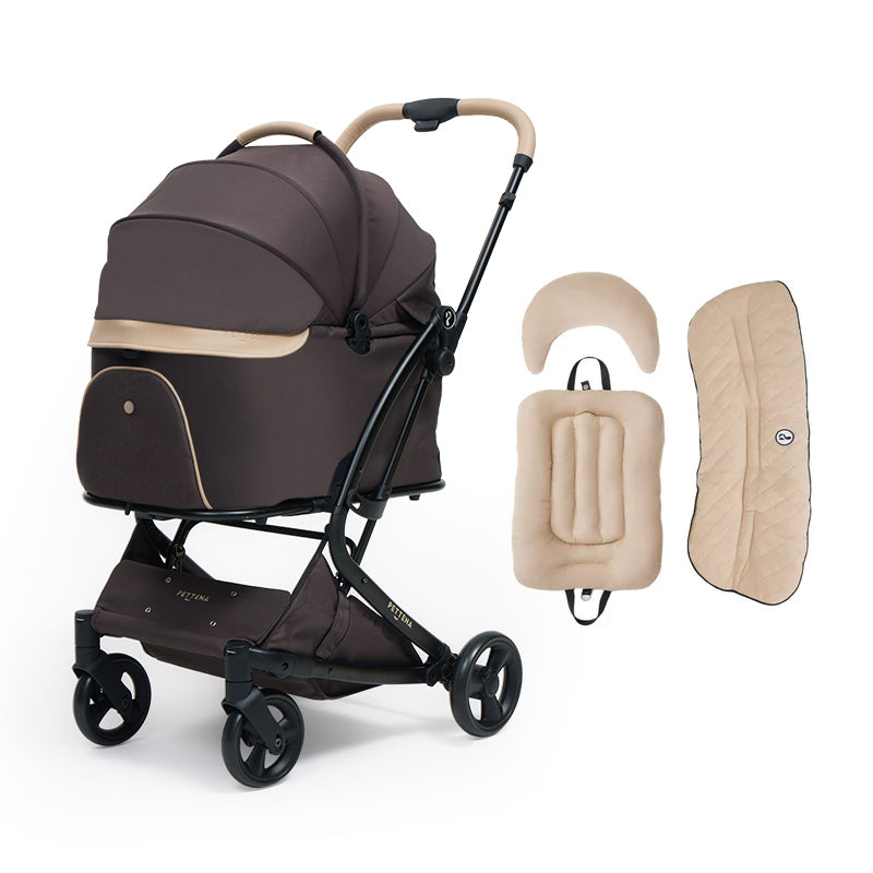 PETTENA ペットカート MILOUネービー + ダイヤ柄セット