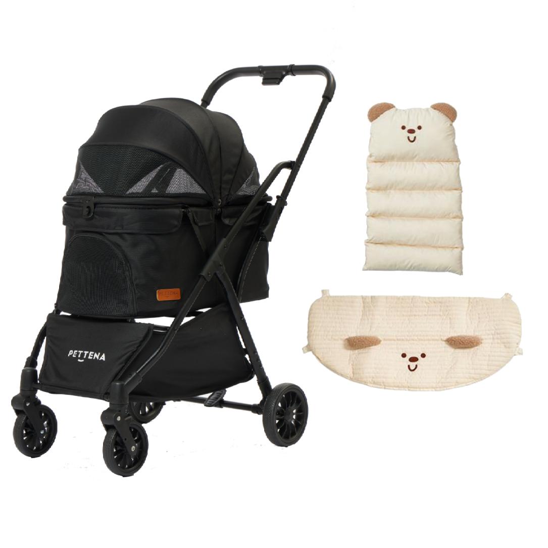 NEWTON ブラック+ベージュベアプリント2点セット