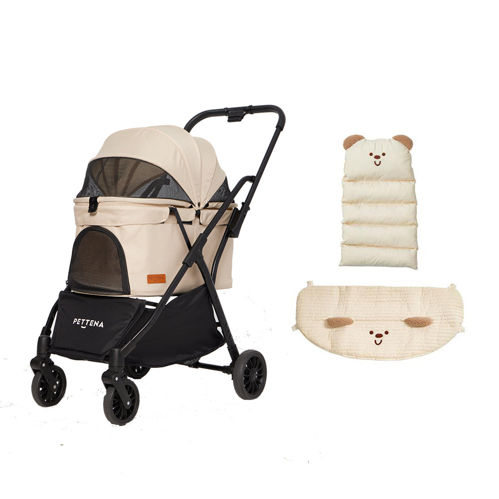 ペットカート NEWTON ベージュ+ベージュベア2点