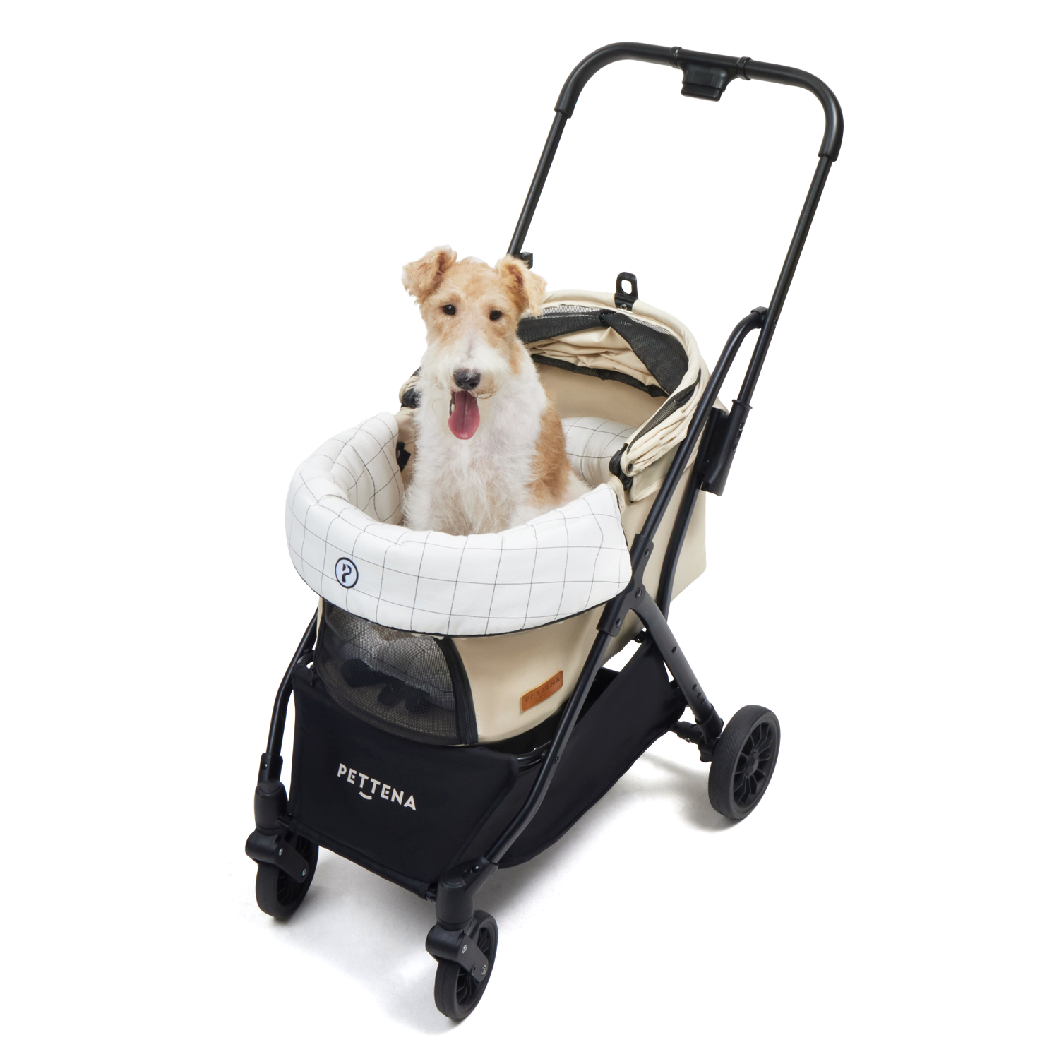 PETTENA ペットカート PETITE ブルー + ダイヤ柄セット