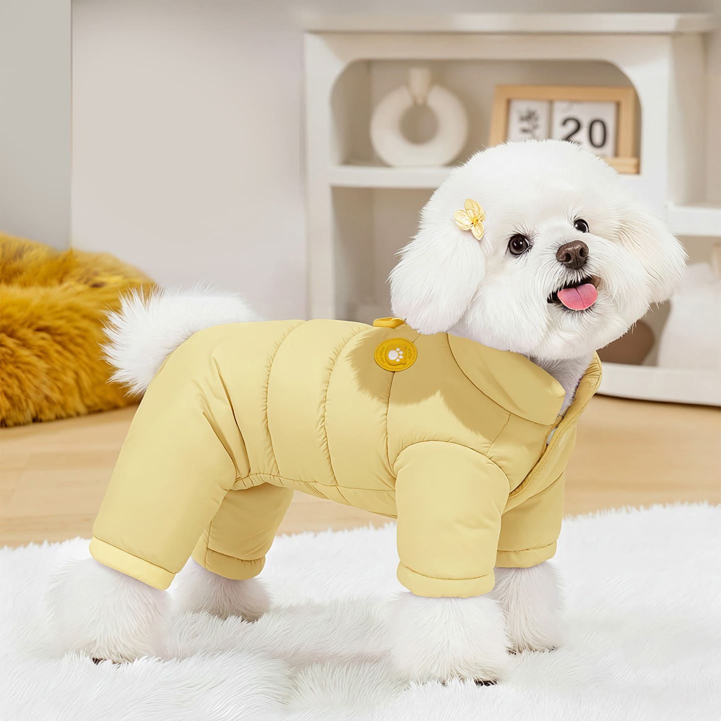 PETTENA ペット服 防寒ロンパース