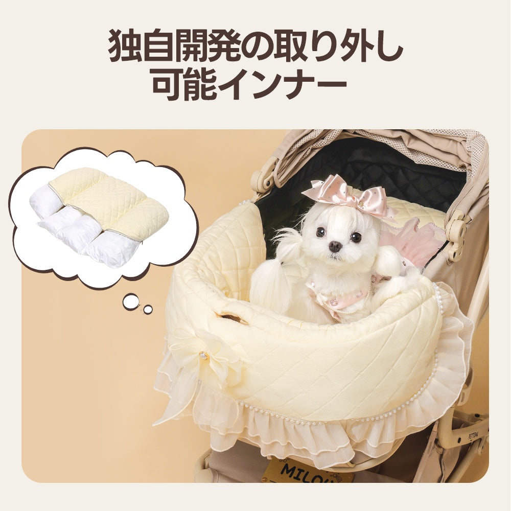 ペットカート クッション （フリルプリンセス）2点セット - PETTENA