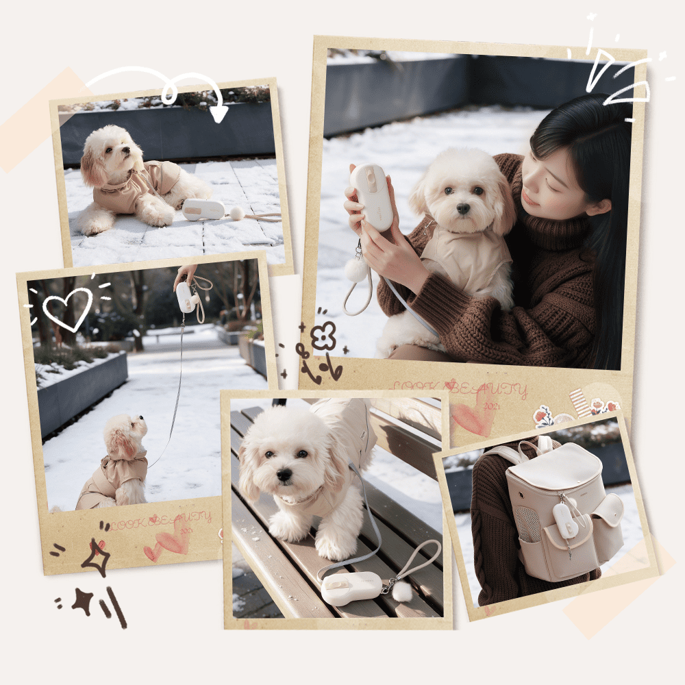 PETTENA AirHold Heat 温感ヒーター犬用リード  伸縮・軽量ハンドグリップ