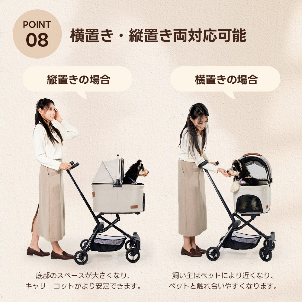 超コンパクト折り畳みペットカート- PETITE