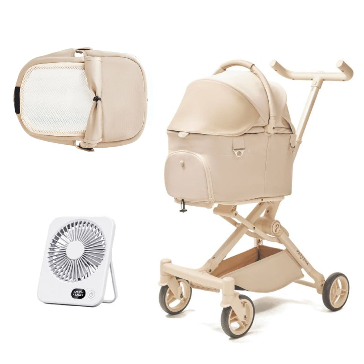 【SNS限定】PETTENA PETITE PRO - 超軽量＆電車対応 分離型ペットカート