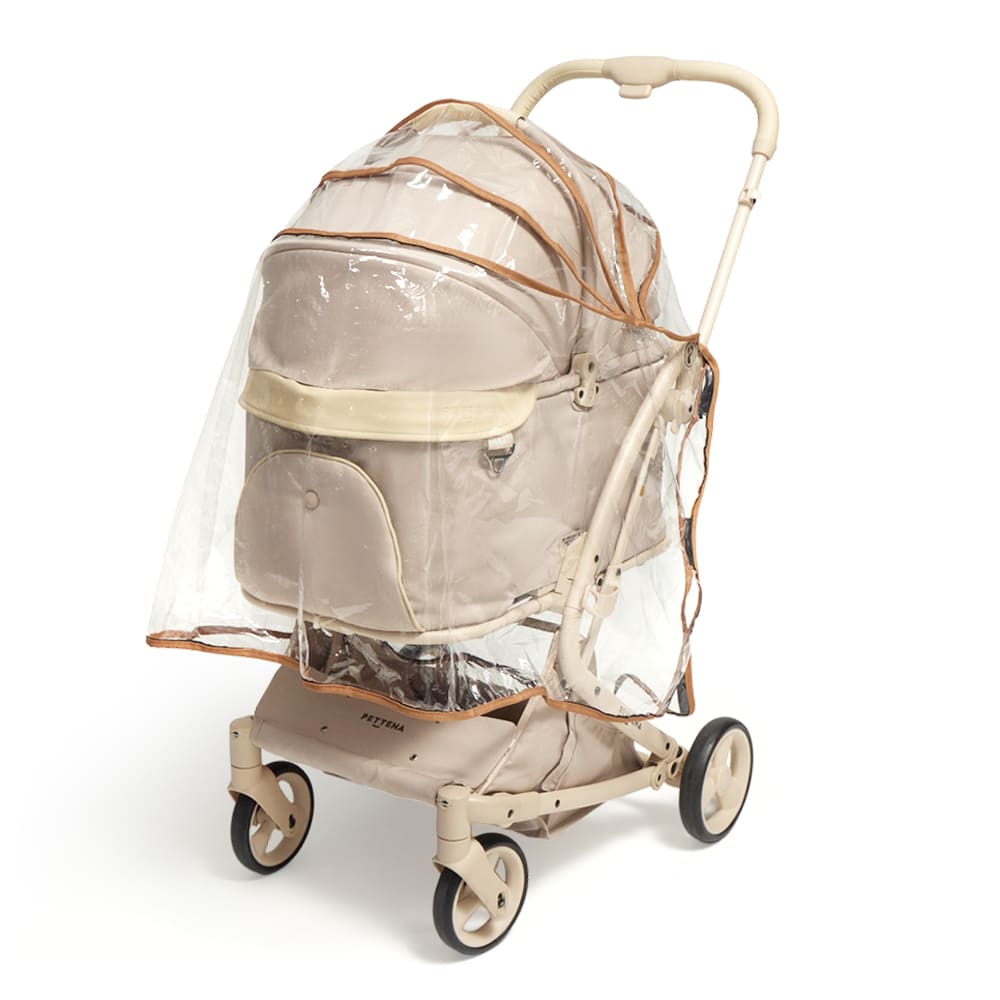 ペットカート用全面防水レインカバー｜高透明で視界良好・通気穴で蒸れ防止