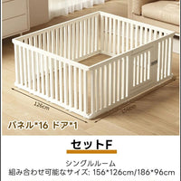 PETTENA ペットサークル 密度HDPE素材（ 簡単組み立て・ドア付き）