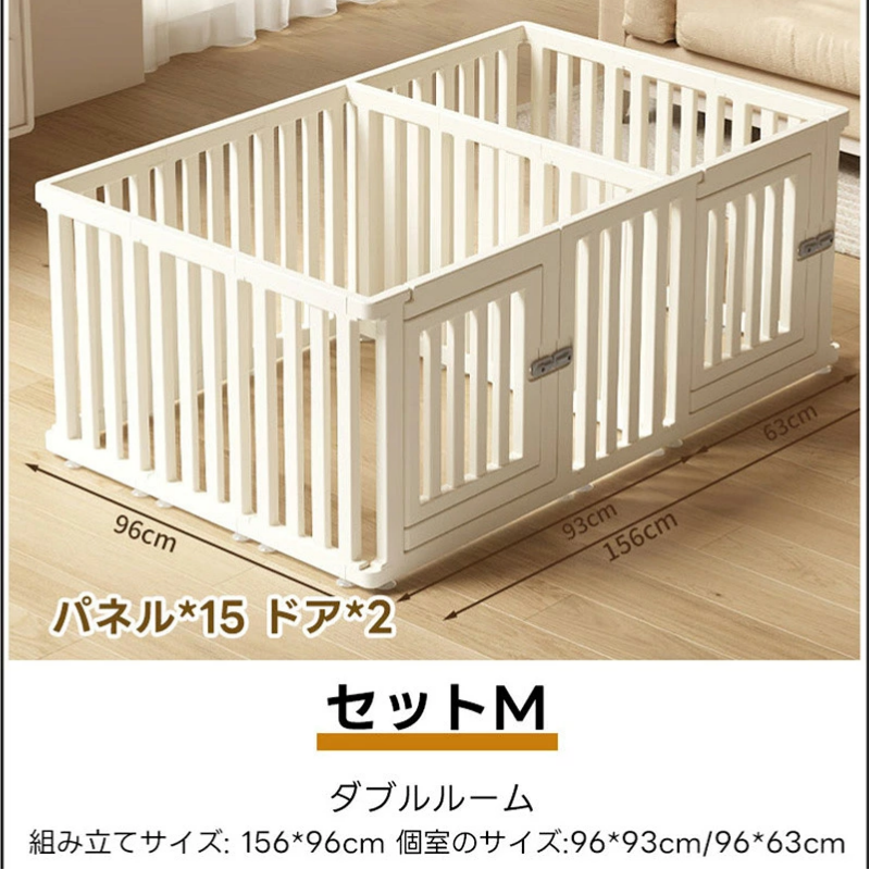 PETTENA 】 ペットサークル ドア付き 犬用風が通り抜ける 吸盤付き