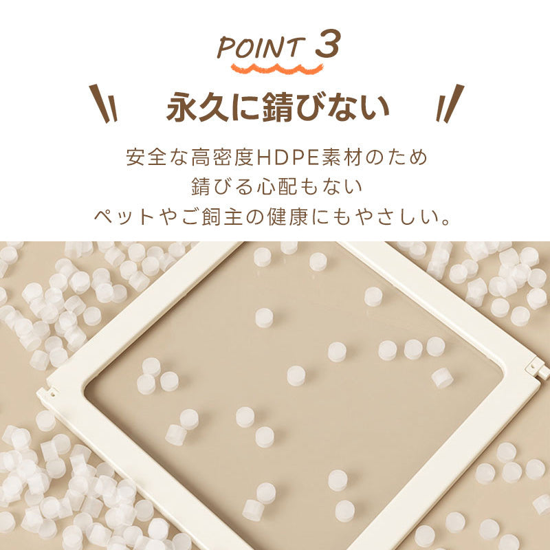 PETTENA Select ペットサークル 透明アクリル製工具不要滑り止め付き インテリア映え】透明アクリル製 ペットサークル（工具不要・滑り止め